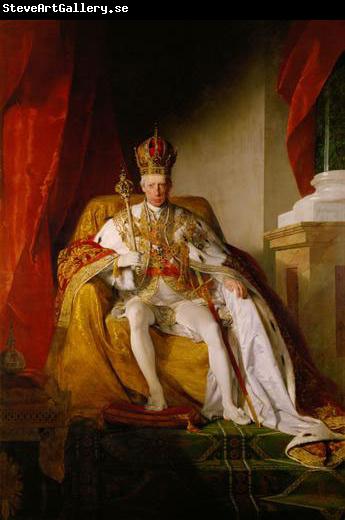 Friedrich von Amerling Emperor Franz I. of Austria wearing the Austrians imperial robes
